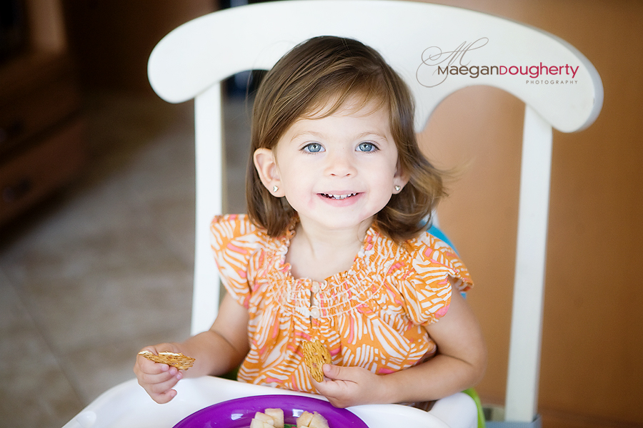 Little Girl Eating Snack